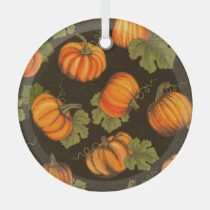 Organic Pumpkins: Farm to Table Glass Ornament