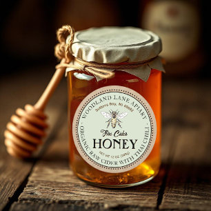 Organic Raw Fire Cider Honey Thai Chili Queen Bee Classic Round Sticker