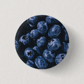 Organic Ripe Bunch of Blueberries 1 Inch Round Button