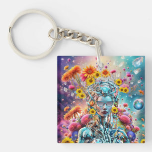 Organic Robot Keychain