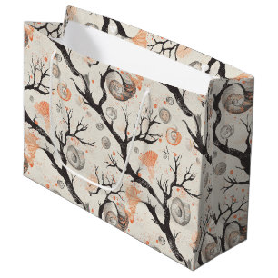 Organic Seashell Coral Starfish Peach Ivory Large Gift Bag