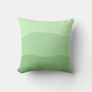 Organic Shape Color Blocks Sage Green Throw Pillow