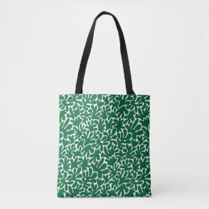 Organic Shapes Abstract 240822 - Forest Green Tote Bag