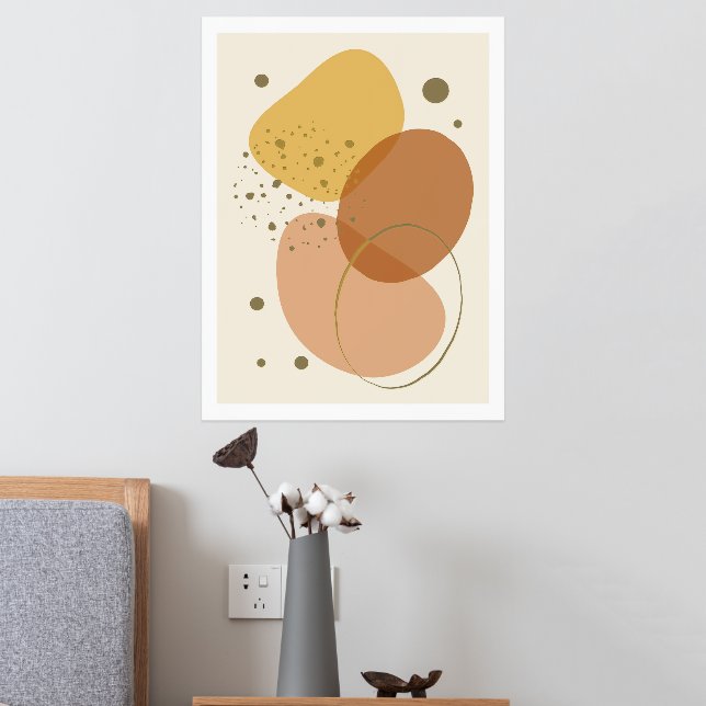 Organic shapes modern poster 2 (In Situ (Bedroom 2))