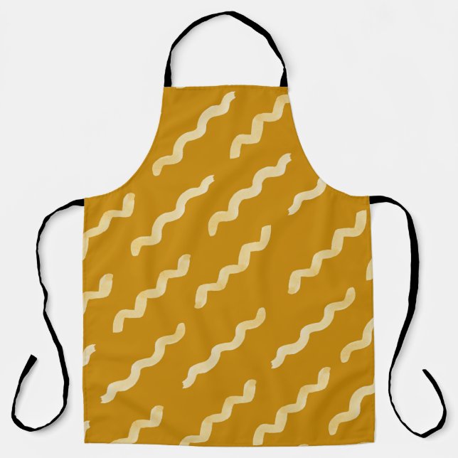 Organic shapes naive pattern. Abstract watercolor  Apron (Front)