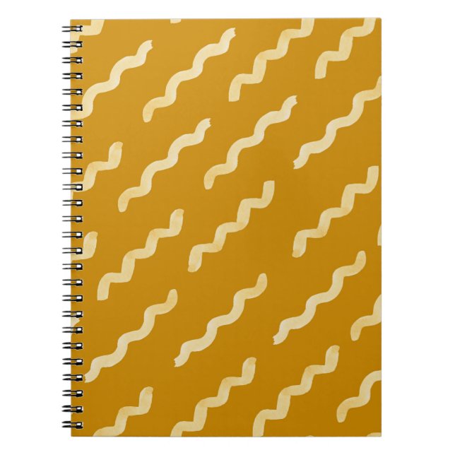 Organic shapes naive pattern. Abstract watercolor  Notebook (Front)