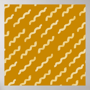 Organic shapes naive pattern. Abstract watercolor  Poster