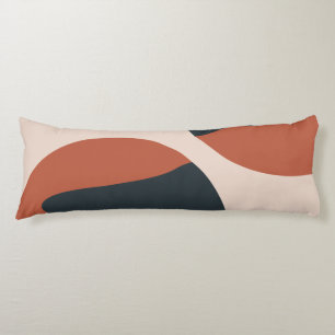 Organic Shapes Warm Tones Modern Body Pillow