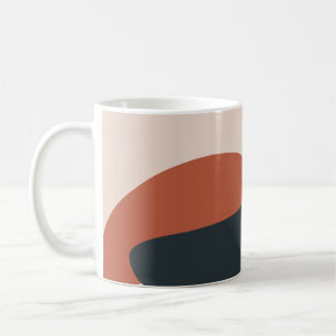 Organic Shapes Warm Tones Modern     Coffee Mug