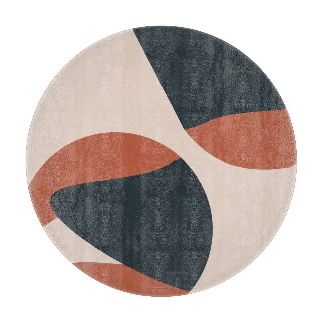 Organic Shapes Warm Tones Modern   Cutting Board (Front)