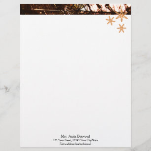 Organic Snowflakes Seasonal Christmas Letterhead