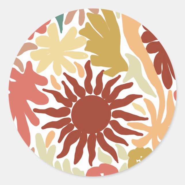 ORGANIC SUN  CLASSIC ROUND STICKER (Front)