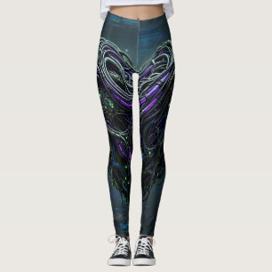 Organic Tech Biophilic Heart Roots Cables Leggings