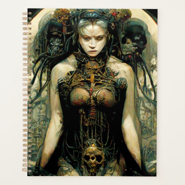 Organic Tech Woman Fantasy Sci-Fi Planner (Front)