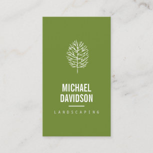 Organic Tree Sketch Landscaping Business Card