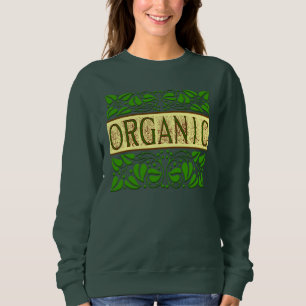 Organic Vintage Green Slogan with Leaves T-shirt Sweatshirt