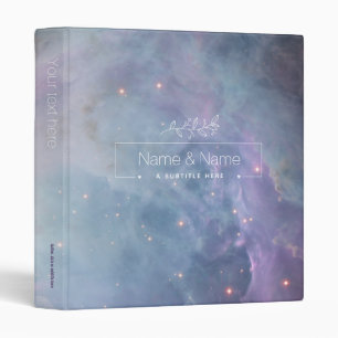 Organic violet sky stars orion nebula EDITABLE Binder
