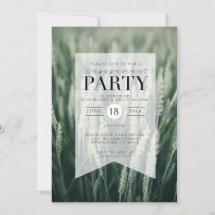Organic Wheat   Engagement Party Invitation
