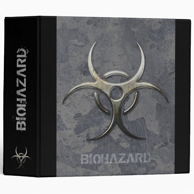 Organisateur grunge de Biohazard - 2,0" classeur (Devant/Côté)