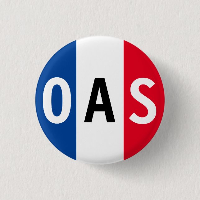 Organisation Armée Secrète 1 Inch Round Button (Front)