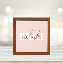 Citation moderne Pastel Pink Inhale Exhale