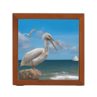 Pélicans Brown et blancs de réversible