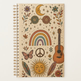 Organiseur de style bohème hippie vintage rétro