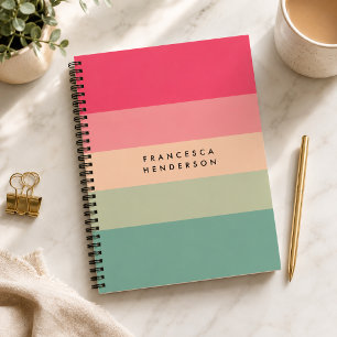 Organiseur personnalisé rayé coloré Planificateu