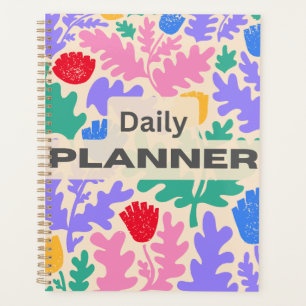 Organiseur quotidien à motif artistique vibrant
