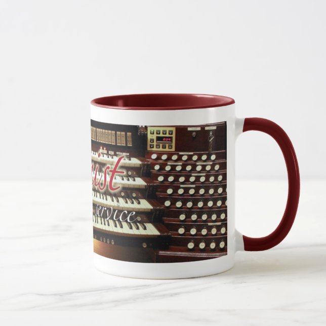 Organist at your service mug - red (Right)