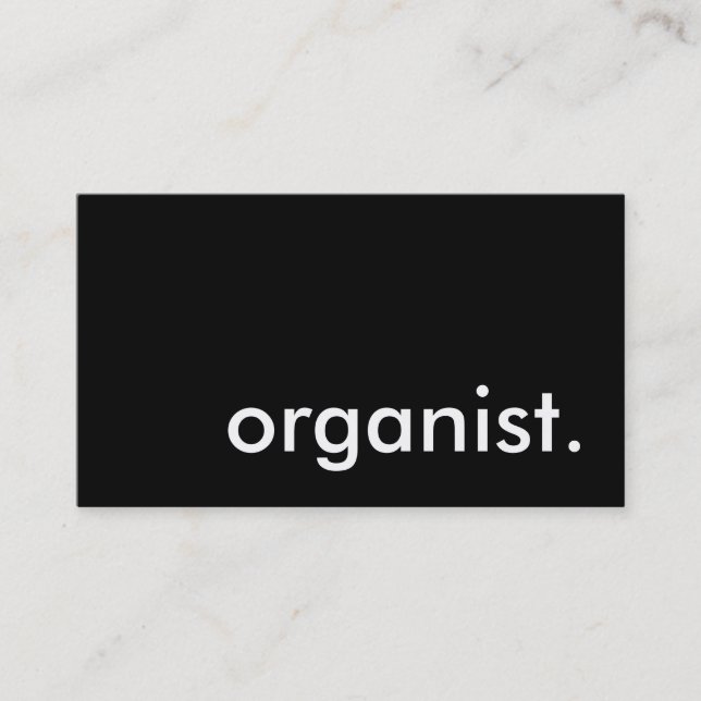 organist. business card (Front)