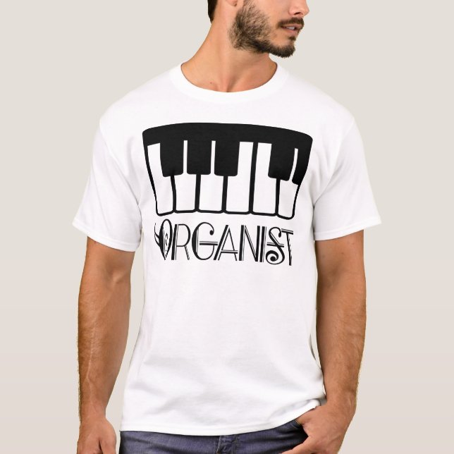 Organist Keyboard Gift T-Shirt (Front)