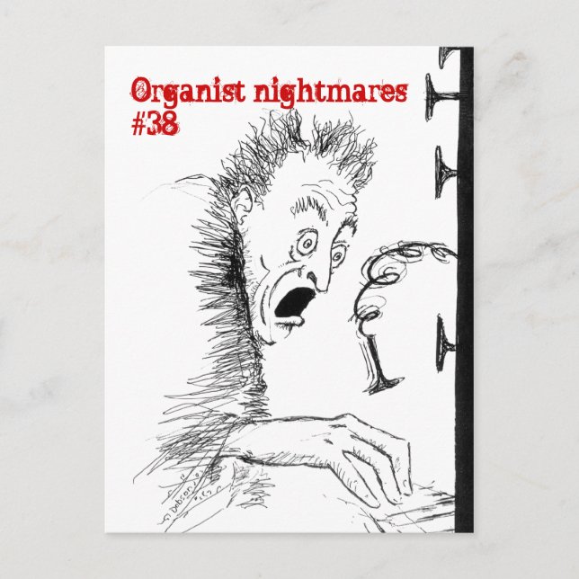 Organist nightmares no.38 postcard (Front)