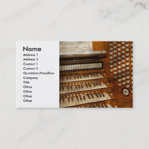 Organist - Ready at the controls Business Card