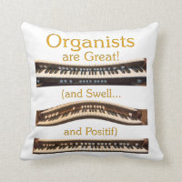 Organist throw pillow