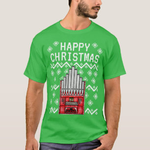 Organist Ugly Christmas Church Organ Musician T-Shirt