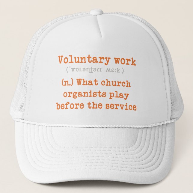 Organist voluntaries hat (Front)