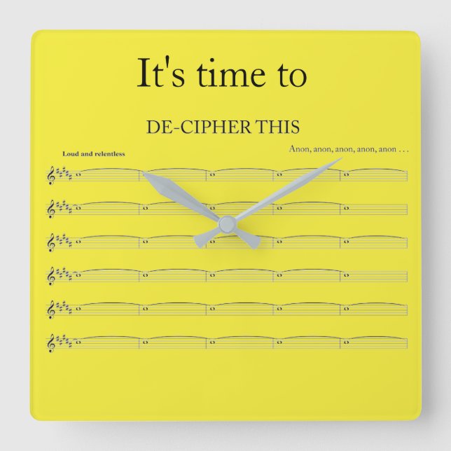 Organist's funny clock (Front)