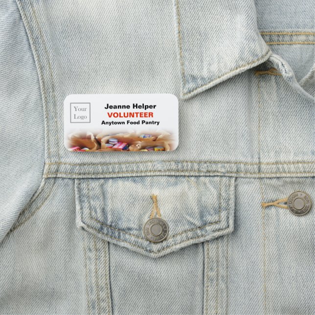 Organization or Charity Logo Name Tag (In Situ)