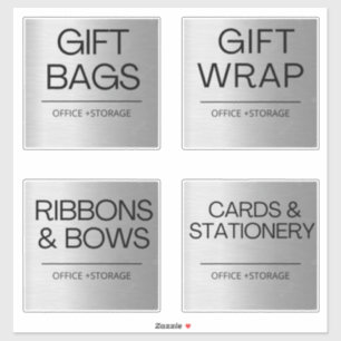 Organization Silver Labels for Storage