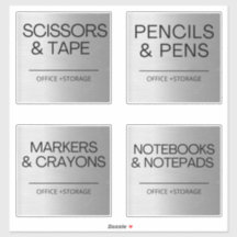 Organization Silver Labels for Storage
