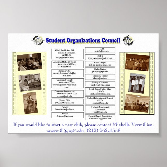 Organizations Poster (Front)