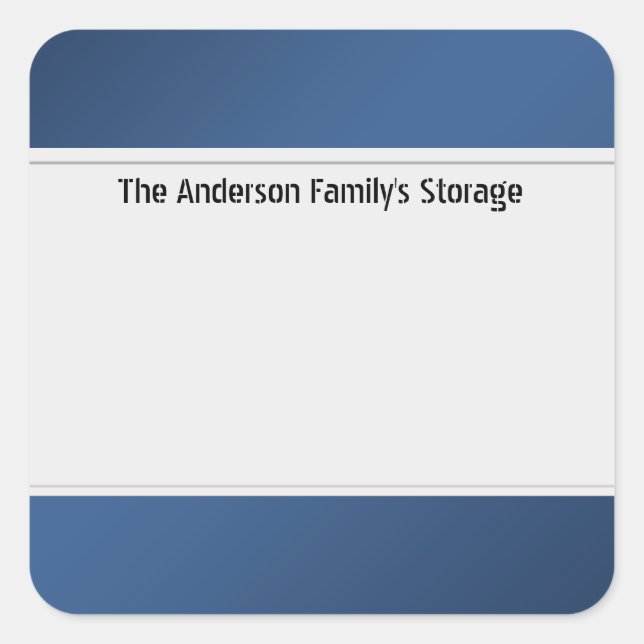 Organize Clean Labels One Colour Blue (Front)