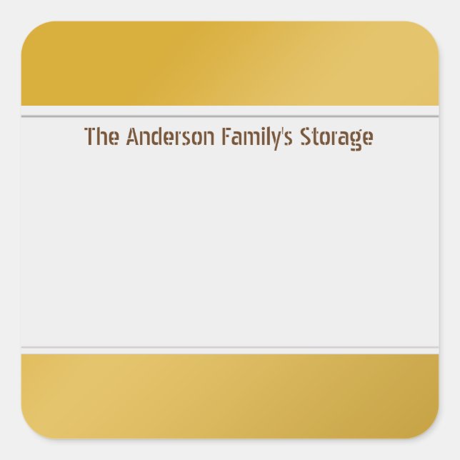 Organize Clean Labels One Colour Golden (Front)