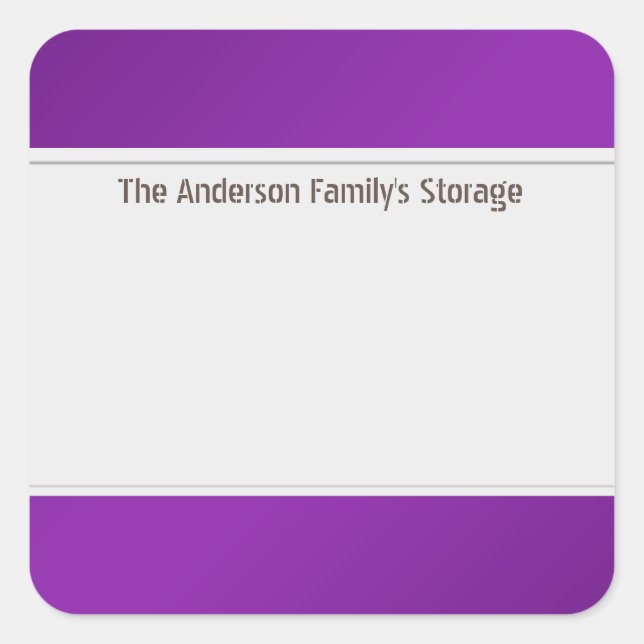 Organize Clean Labels One Colour Purple (Front)