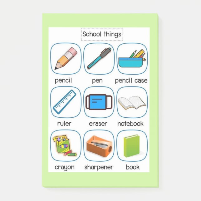 Organize & Remember: Schoolwork Saviour Sticky Not Post-it Notes (Front)