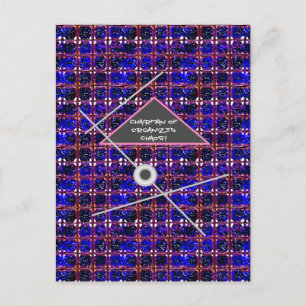 Organized Chaos Bold But Meaningless Pattern Postcard