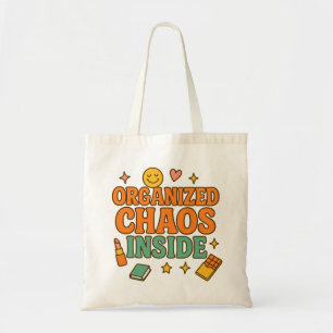 Organized Chaos Inside Tote Bag
