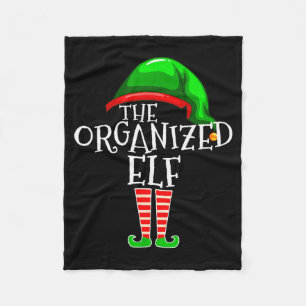 Organized Elf Group Matching Family Christmas Fleece Blanket