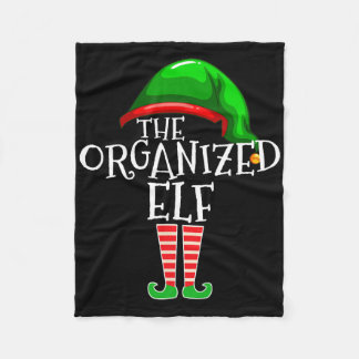 Organized Elf Group Matching Family Christmas Fleece Blanket